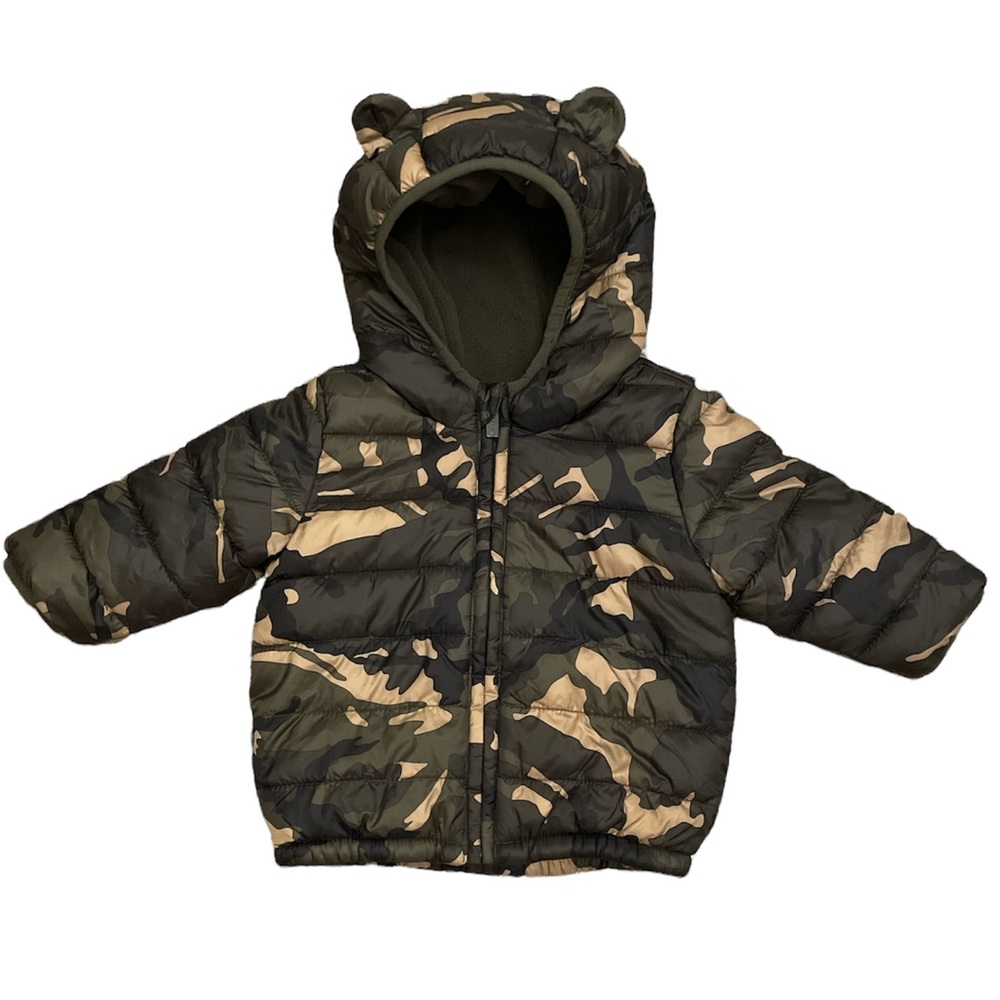 Old navy camo puffer jacket with ears
